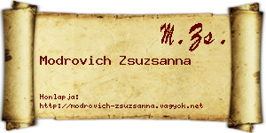 Modrovich Zsuzsanna névjegykártya